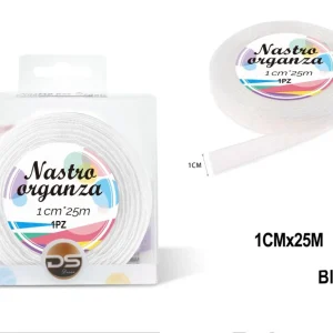 Nastro organza 1 cm BIANCO