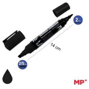 MP Pennarello indelebile a doppia punta nero