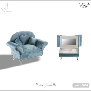Portagioielli mini divano blu art.40926