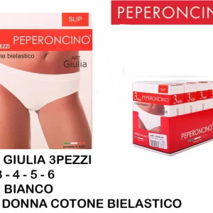 PEPERONCINO slip cotone bianco Art.Giulia