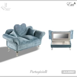 Portagioielli mini divano blu art.40967