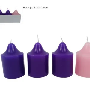 CANDELE avvento 4pz 5x7.5cm
