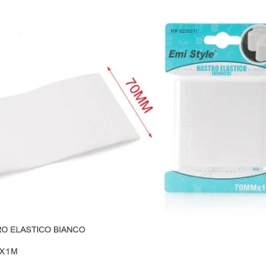 NASTRO elastico bianco 70mmx1m