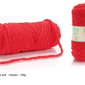 Filo soft uncinetto ROSSO 100g/55m
