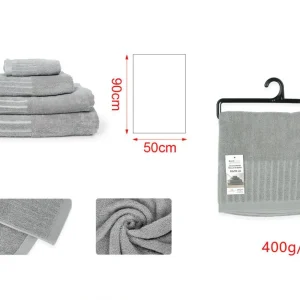 ASCIUGAMANO grigio chiaro 50x90cm