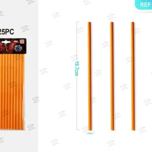 HALLOWEEN cannucce di carta arancioni 25pz