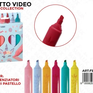 TRATTO evideziatori colori pastello 6pz